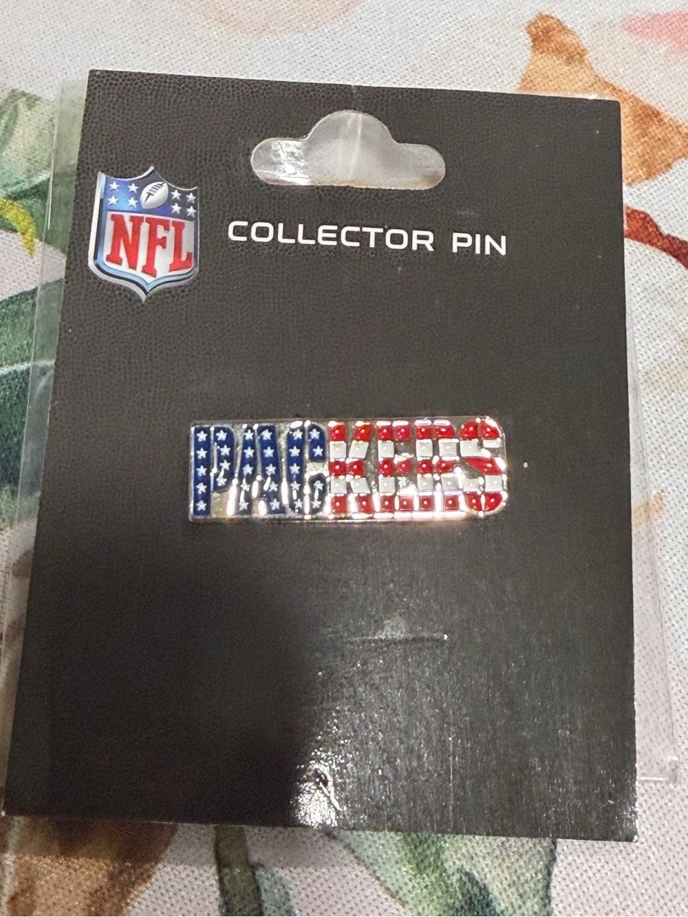 Green Bay Packers WinCraft Patriotic Wordmark Collector Pin NFL 2023 New